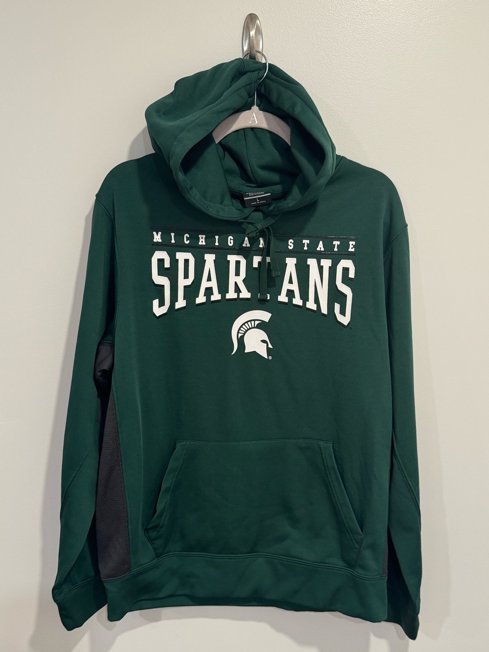 Colosseum Dark Green Michigan State Spartans Hoodie SIZE LARGE UNISEX